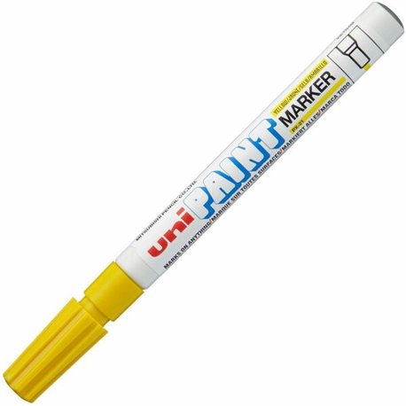 uni uni-Paint PX-21 Oil-Based Paint Marker - Fine Marker Point - Yellow Oil Based Ink - 1 Each