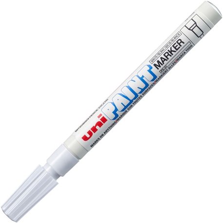 uni uni-Paint PX-21 Oil-Based Paint Marker - Fine Marker Point - White Oil Based Ink - 1 Each