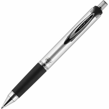 uniball 207 Impact RT Gel Pen - Bold Pen Point - 1 mm Pen Point Size - Refillable - Retractable - Black Gel-based Ink - Metallic