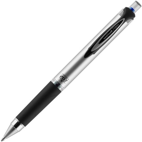 uniball 207 Impact RT Gel Pen - Bold Pen Point - 1 mm Pen Point Size - Refillable - Retractable - Blue Gel-based Ink - Gray, Sil