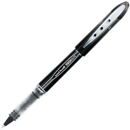 uniball Vision Elite Rollerball Pen - Micro Pen Point - 0.5 mm Pen Point Size - Black - 1 Each