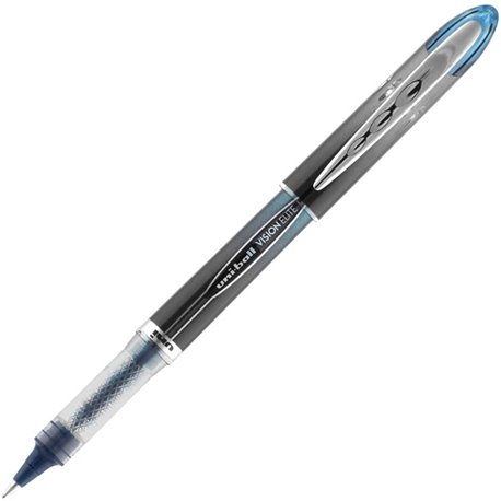 uniball Vision Elite BLX Rollerball Pen - Micro Pen Point - 0.5 mm Pen Point Size - Black/Blue Pigment-based Ink - 1 Each