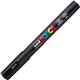 uni Posca PC-3M Paint Markers - Fine Marker Point - Black Water Based, Pigment-based Ink - 6 / Pack