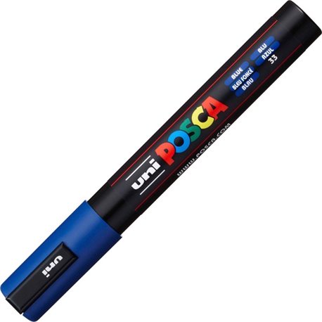 uni Posca PC-5M Paint Markers - Medium Marker Point - Blue Water Based, Pigment-based Ink - 6 / Pack