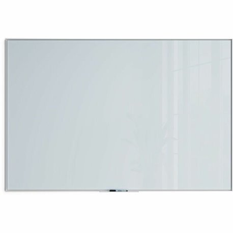 U Brands Glass Dry Erase Board - 47" (3.9 ft) Width x 70" (5.8 ft) Height - Frosted White Tempered Glass Surface - White Aluminu