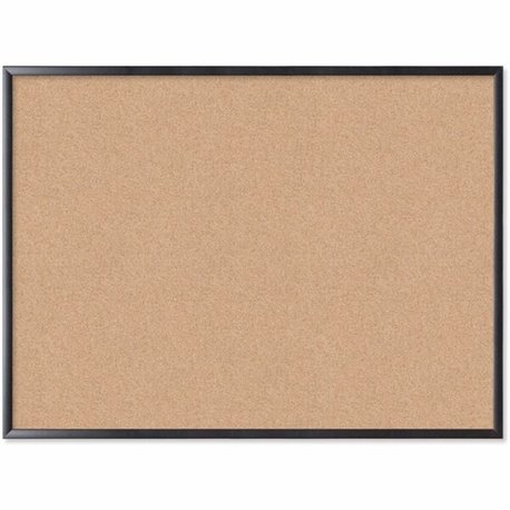 U Brands Cork Bulletin Board - 47" X 35" , Natural Cork Surface - Self-healing, Durable, Mounting System, Tackable, Sturdy - Bla