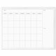 U Brands Magnetic Dry Erase Calendar - 30" (2.5 ft) Width x 40" (3.3 ft) Height - White Painted Steel Surface - White Wood Frame