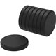 U Brands High Energy Metal Magnets - 1.25" Diameter - Round - Durable - 8 / Pack - Black