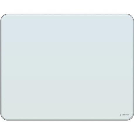 U Brands Frosted Glass Dry Erase Board - 16" (1.3 ft) Width x 20" (1.7 ft) Height - Frosted White Tempered Glass Surface - Recta