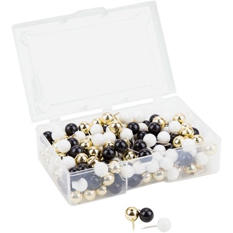 U Brands Sphere Push Pins - 0.44" Shank - 0.38" Head - 0.4" Length x 0.4" Width - for Bulletin Board, Cubicle, Corkboard, Notice