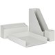 U Brands 4 Piece Desk Organization Kit - 4.1" Height x 9.8" Width12" Length%Desktop - Sturdy, Lightweight - Gray - Chipboard, Pa