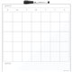 U Brands Magnetic Dry Erase Calendar Board - 14.6" Height x 14" Width - White Painted Steel Surface - Square - Horizontal - 1 Ea