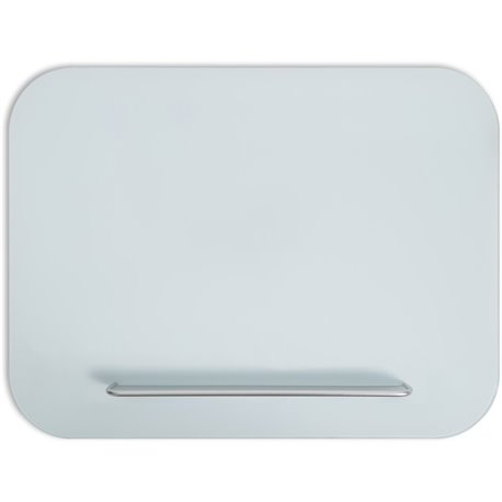 U Brands Magnetic White Glass Dry-Erase Board, 35" X 23" - 35" (3 ft) Width x 23" (2 ft) Height - White Glass Surface - Rectangl