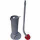 Unger Ergo Toilet Bowl Brush Set - Nylon Bristle - 26" Handle Length - Plastic Handle - 1 / Kit - Gray