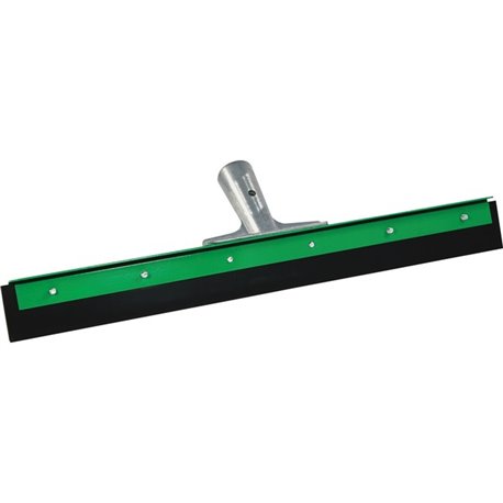 Unger AquaDozer Heavy Duty Straight Floor Squeegee - Zinc Alloy Handle18" Length - Heavy Duty, Long Lasting - Green - 6 / Carton