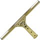 Unger 12" GoldenClip Brass Squeegee - 12" Length - Screw Lock Handle - Brass - 1Each