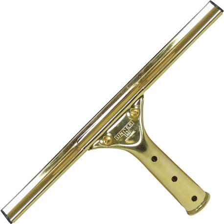 Unger 12" GoldenClip Brass Squeegee - 12" Length - Screw Lock Handle - Brass - 1Each