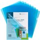 Business Source Letter File Sleeve - 8 1/2" x 11" - 20 Sheet Capacity - Blue - 10 / Pack