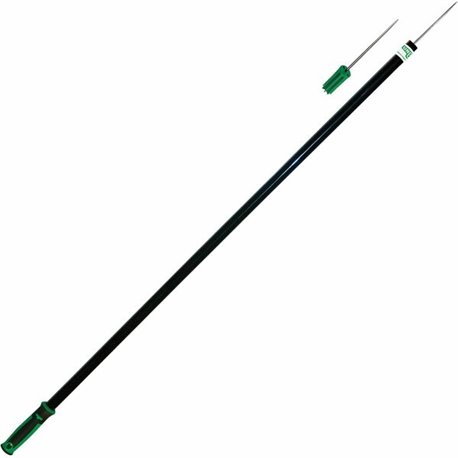 Unger No-Touch Trash/Paper Picker - 42" Reach - Ergonomic Handle, Durable - Steel - Black, Green - 1 Each