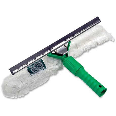 Unger VisaVersa 18" Squeegee/Washer - 17.72" Blade - Soft Rubber - Green - 1Each