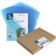 Business Source Letter File Sleeve - 8 1/2" x 11" - 20 Sheet Capacity - Blue - 50 / Box