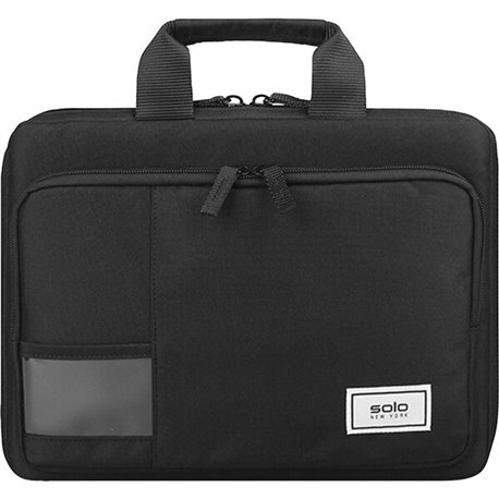 Solo Carrying Case for 13.3" Chromebook, Notebook - Black - Drop Resistant, Bacterial Resistant, Water Resistant - Fabric Body -