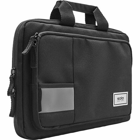 Solo Carrying Case for 11.6" Chromebook, Notebook - Black - Drop Resistant, Bacterial Resistant, Water Resistant - Fabric Body -