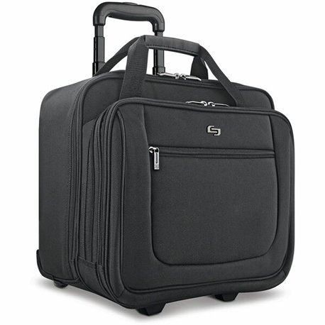 Solo Classic Carrying Case (Portfolio) for 17.3" Notebook - Black - Polyester Body - Handle - 14" Height x 16.8" Width x 5" Dept