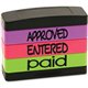 stackSTAMP Stamp Message Stack Set - Message Stamp - "APPROVED, ENTERED, PAID" - 1.81" Impression Width x 0.63" Impression Lengt