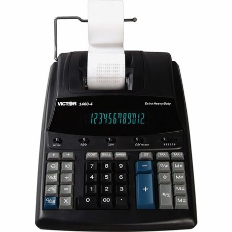 Victor 1460-4 12 Digit Extra Heavy Duty Commercial Printing Calculator - 4.6 LPS - Independent Memory, Big Display, Heavy Duty, 