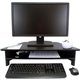 Victor High Rise Monitor Stand - Monitor Stand - Desk Riser - 7.5" Height x 27" Width x 11.5" Depth - Wood - Black