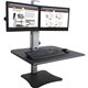 Victor DC350 Dual Monitor Sit-Stand Desk Converter - Up to 24" Screen Support - 25 lb Load Capacity - 20" Height x 28" Width x 2