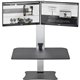 Victor High Rise Electric Dual Monitor Standing Desk Workstation - Supports Two 25" Wide Monitors - 12.5 lbs Each Load Capacity 