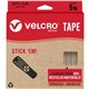 VELCRO Eco Collection Adhesive Backed Tape - 10 ft Length x 0.88" Width - 1 Each - White