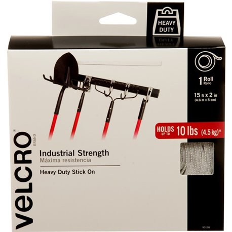 VELCRO 90198 Heavy Duty Industrial Strength - 15 ft Length x 2" Width - Temperature Resistant, Water Proof - For Holding - 1 / R