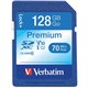 Verbatim 128GB Premium SDXC Memory Card, UHS-I Class 10 - Class 10/UHS-I (U1) - 90 MB/s Read1 Pack - 300x Memory Speed