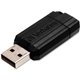 8GB PinStripe USB Flash Drive - Black - 8GB - Black