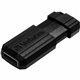 Verbatim 16GB Pinstripe USB Flash Drive - Black - 16GB - Black