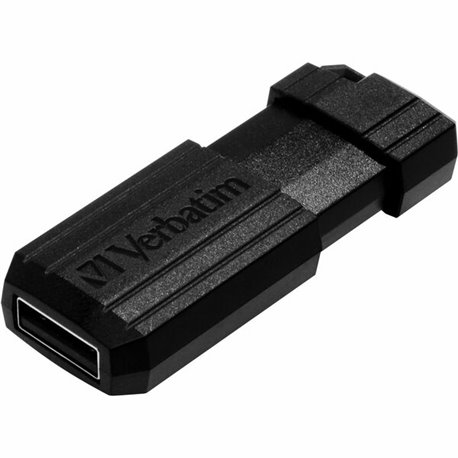 Verbatim 16GB Pinstripe USB Flash Drive - Black - 16GB - Black