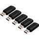 Verbatim PinStripe USB Flash Drives - 16 GB - USB 2.0 - Black - 5 / Bundle