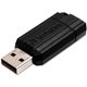 64GB PinStripe USB Flash Drive - Black - 64GB - Black