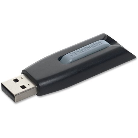 Verbatim 16GB Store 'n' Go V3 USB 3.2 Gen 1 Flash Drive - Gray - 16GB - Gray