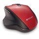 Verbatim Silent Ergonomic Wireless Blue LED Mouse - Red - Blue LED/Optical - Wireless - Radio Frequency - 2.40 GHz - Red - 1 - U