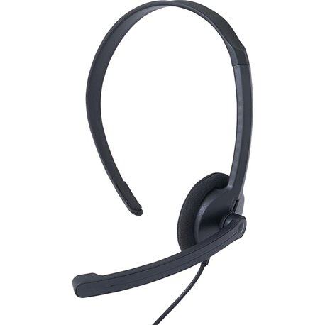 Verbatim Mono Headset with Microphone and In-Line Remote - Mono - Mini-phone (3.5mm) - Wired - 32 Ohm - 20 Hz - 20 kHz - Over-th