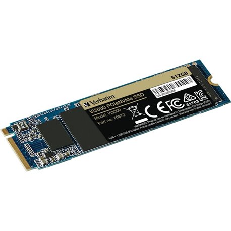 Verbatim Vi3000 512 GB Solid State Drive - M.2 2280 Internal - PCI Express NVMe (PCI Express NVMe 3.0 x4) - Notebook, Desktop PC