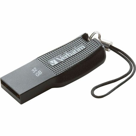 Verbatim 32GB Ergo USB Flash Drive - Black - The Verbatim Ergo USB drive features an ergonomic design for in-hand comfort and CO