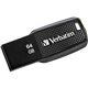 Verbatim 64GB Ergo USB Flash Drive - Black - The Verbatim Ergo USB drive features an ergonomic design for in-hand comfort and CO