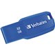 Verbatim 32GB Ergo USB 3.0 Flash Drive - Blue - The Verbatim Ergo USB drive features an ergonomic design for in-hand comfort and