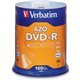 Verbatim 95102 DVD Recordable Media - DVD-R - 16x - 4.70 GB - 100 Pack Spindle - Silver - 120mm - 2 Hour Maximum Recording Time