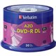 Verbatim DVD Recordable Media - DVD+R DL - 8x - 8.50 GB - 50 Pack Spindle - 120mm - 4 Hour Maximum Recording Time